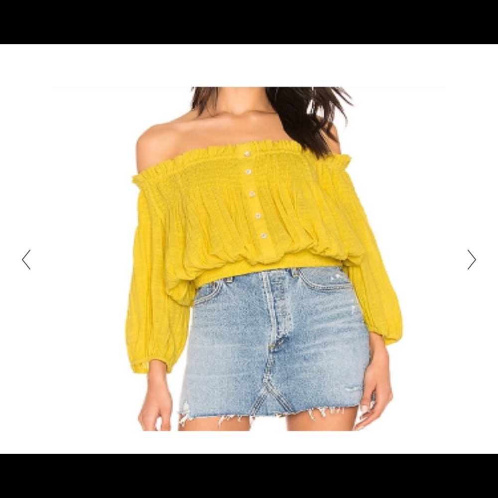 Free People yellow top